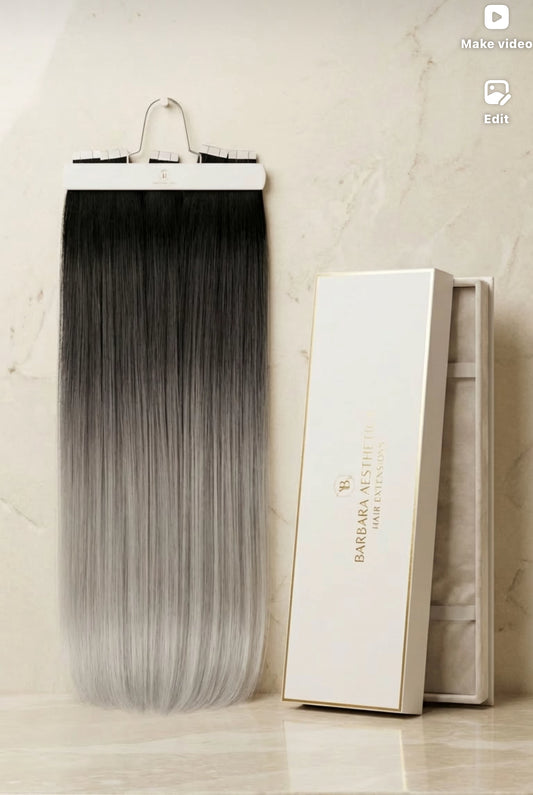 Silver ombre hair extensions