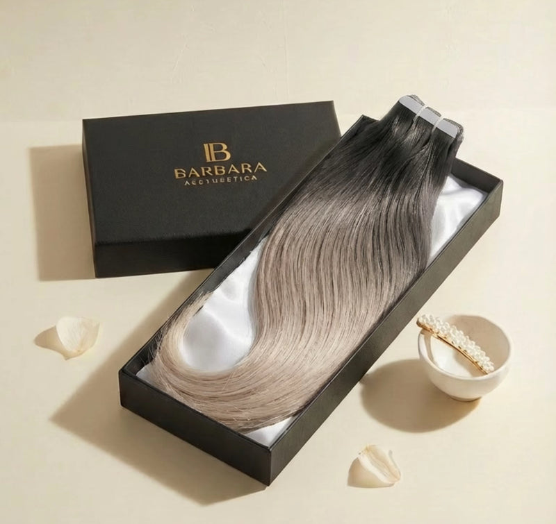 Ombre 6/grey hair extensions